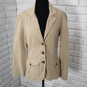 Levi Strauss Signature Ladies Light Tan Corduroy 3 Button Closure Jacket